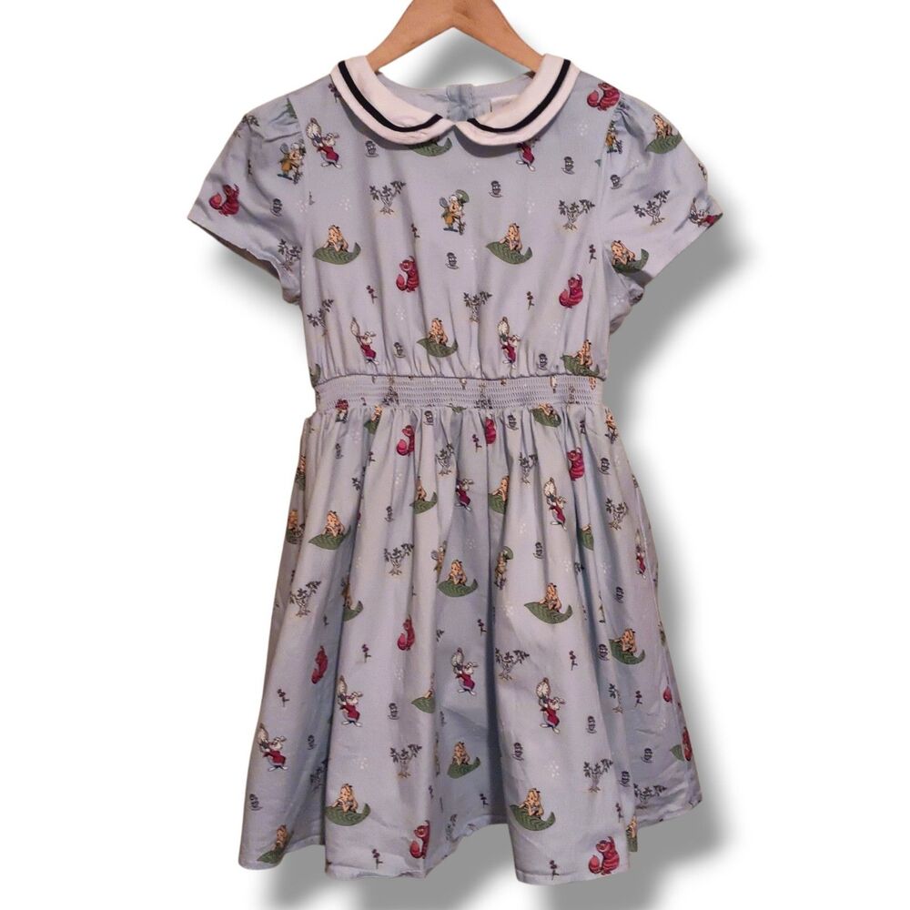 Disney Parks Alice in Wonderland Fit N Flare Dress-Size 13/14-AOP-Tulle Lined